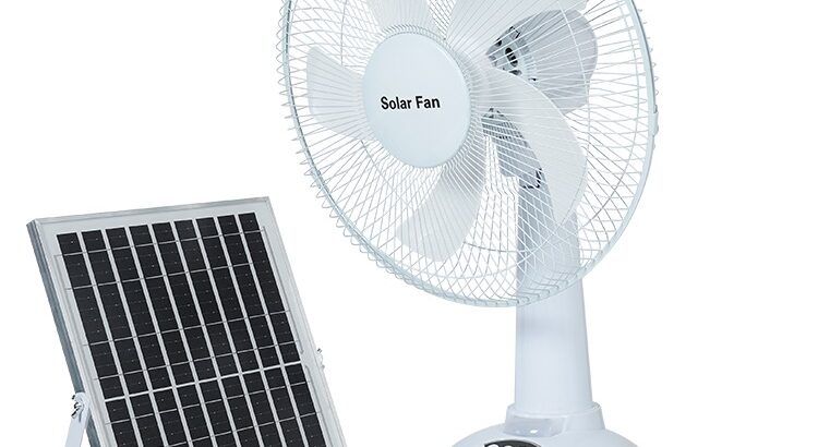 12 Inch Solar Panel Electric Energy Rechargeable Fan With Battery and Led Light Stand Floor Fan for