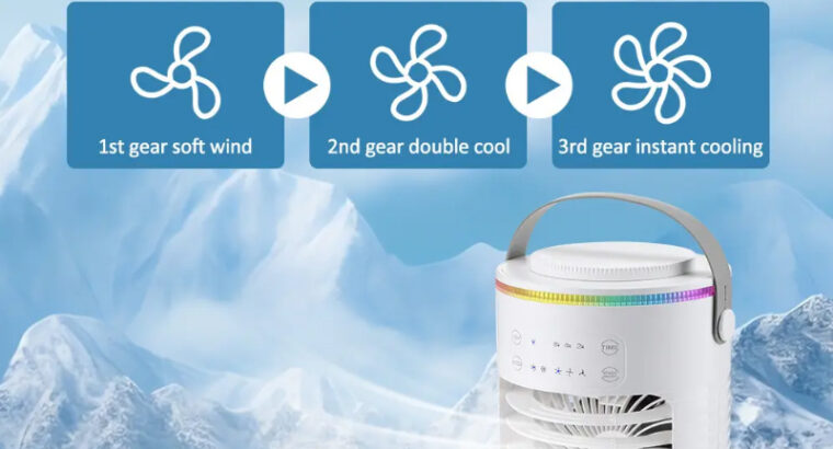 New Arrival Portable Mini Personal Air Conditioner Fan with Light USB Charging Table Installation fo