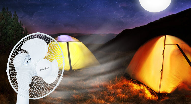 12 Inch Solar Panel Electric Energy Rechargeable Fan With Battery and Led Light Stand Floor Fan for